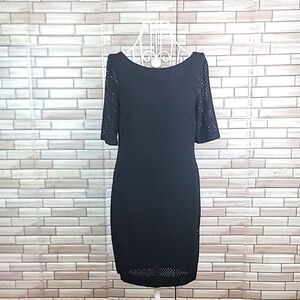 Grayson black wicker lace sheath dress Size  S